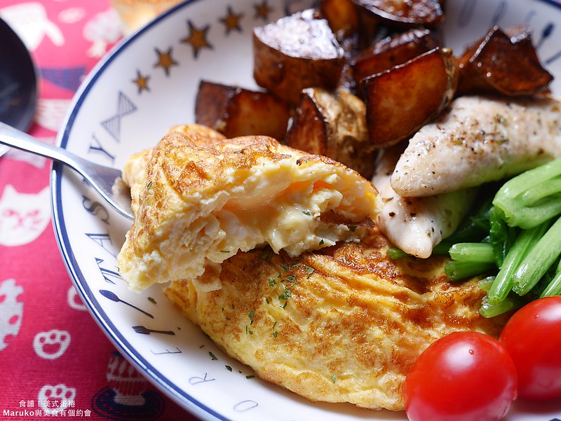 【食譜】美式蛋捲｜二顆雞蛋的早午餐美式歐姆蛋捲 @Maruko與美食有個約會
