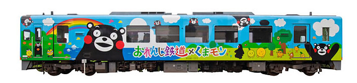 【熊本景點】熊本熊彩繪列車｜超可愛！行駛在肥薩橙鐵道的熊本熊主題電車 @Maruko與美食有個約會