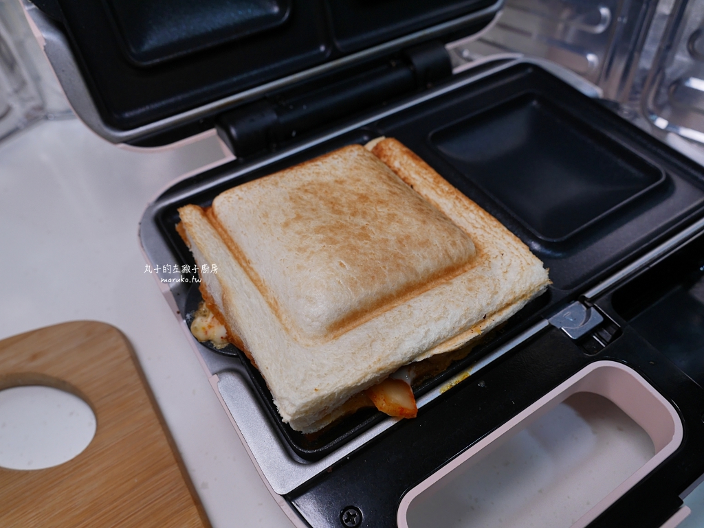 【食譜】三種熱壓三明治,方型熱壓吐司烤盤運用,小V鬆餅機做法 @Maruko與美食有個約會