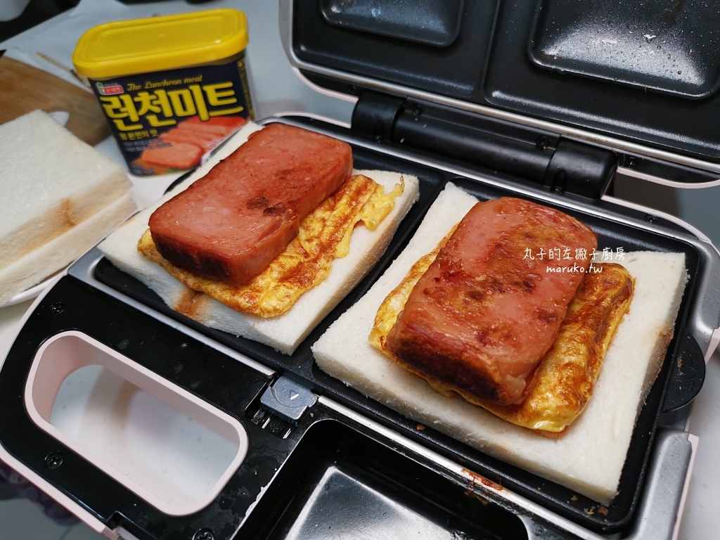 【食譜】三種熱壓三明治,方型熱壓吐司烤盤運用,小V鬆餅機做法 @Maruko與美食有個約會