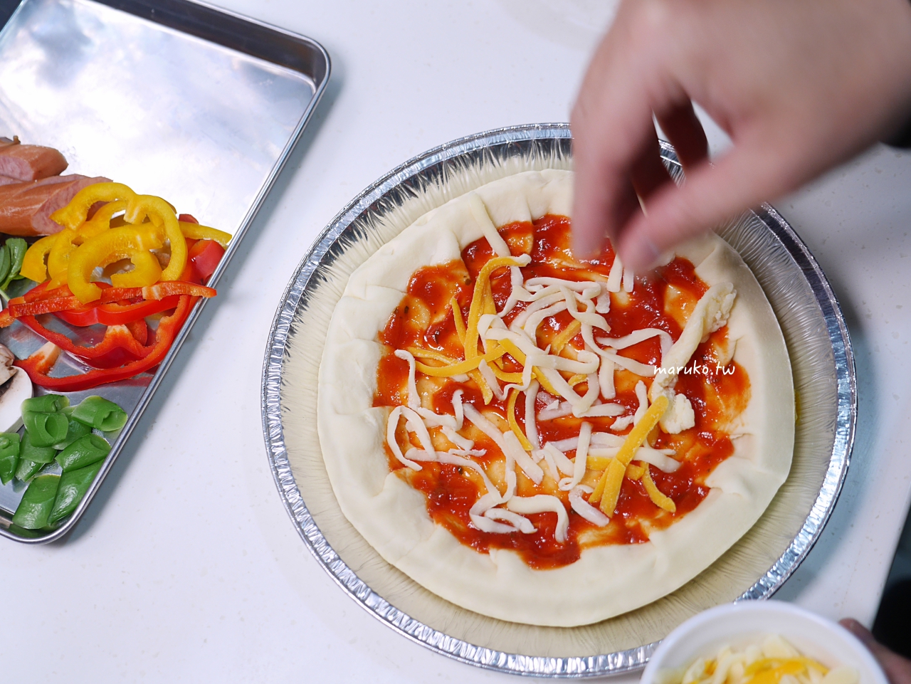 【食譜】芝心披薩 美式披薩店最受歡迎的芝心披薩起司麵團包法 @Maruko與美食有個約會