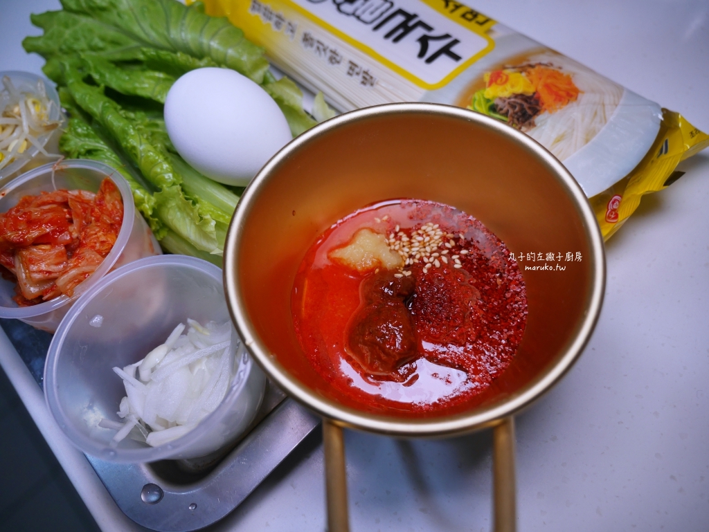 【食譜】韓式拌冷麵｜夏日清爽的韓式冷麵做法 @Maruko與美食有個約會