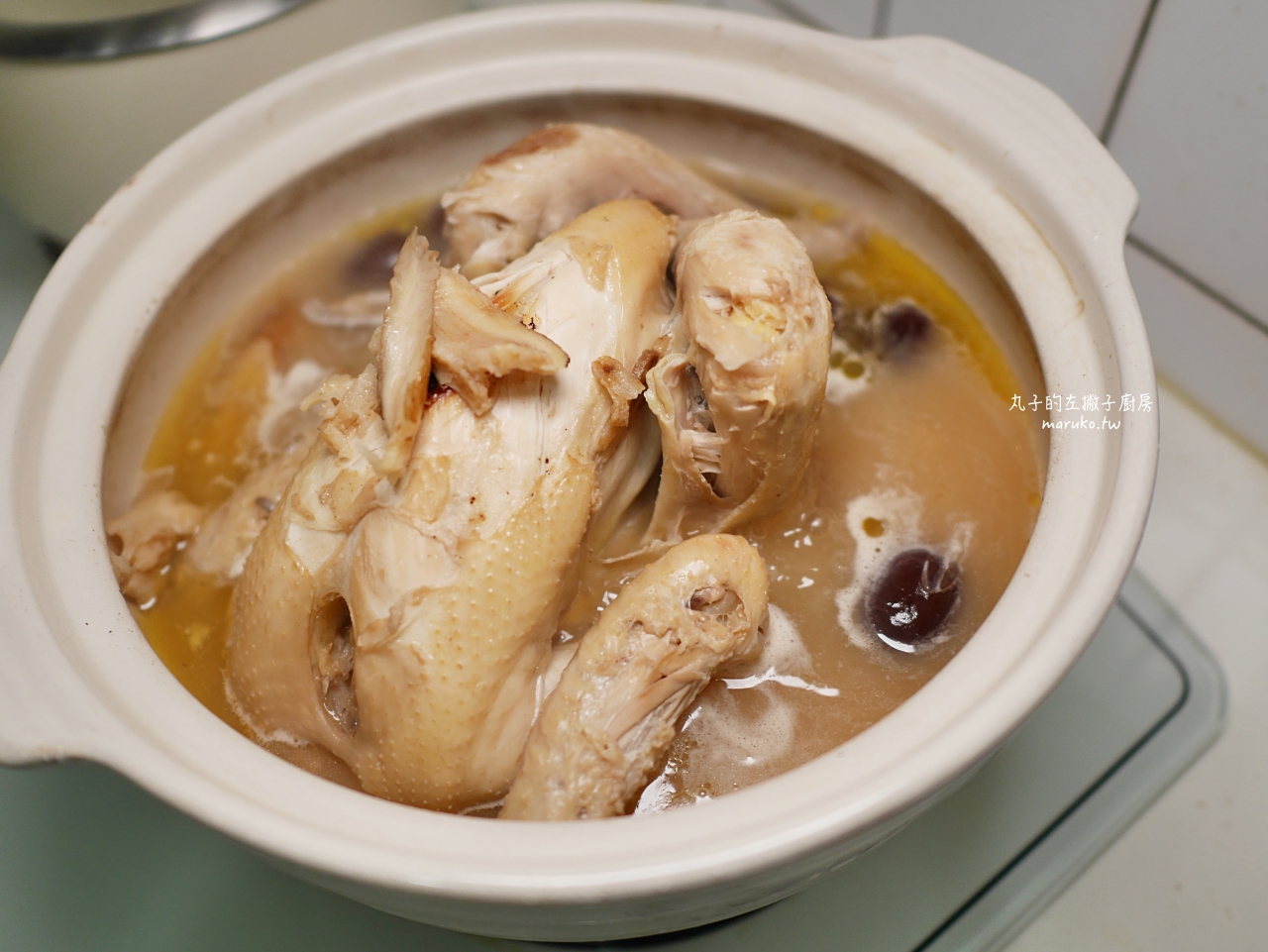 【食譜】人蔘雞 韓式人蔘雞鍋粑飯一鍋搞定，冬令進補暖身料理！ @Maruko與美食有個約會