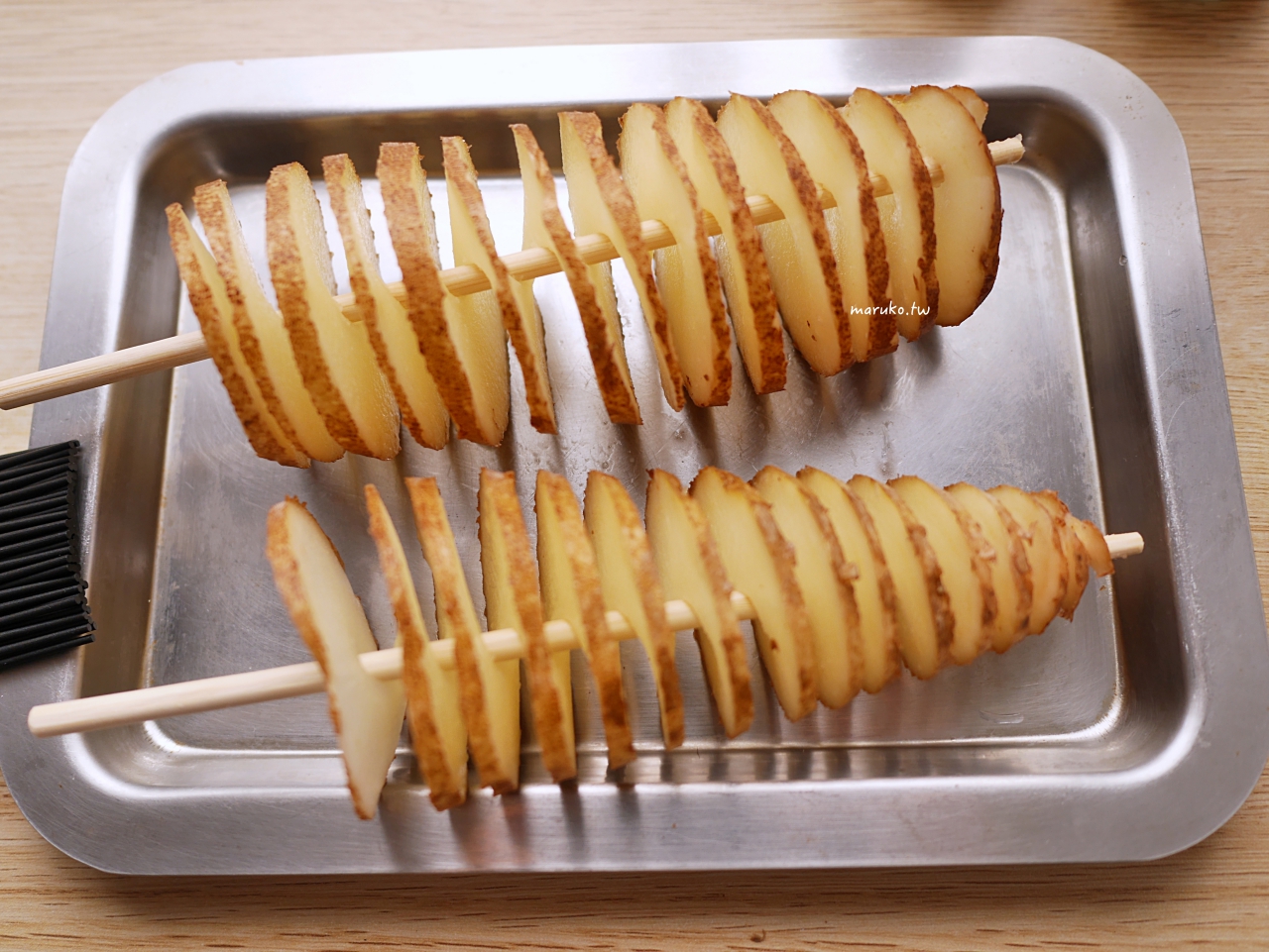 【食譜】旋轉馬鈴薯塔 香酥馬鈴薯片 只要10分鐘就能完成的氣炸鍋食譜 @Maruko與美食有個約會