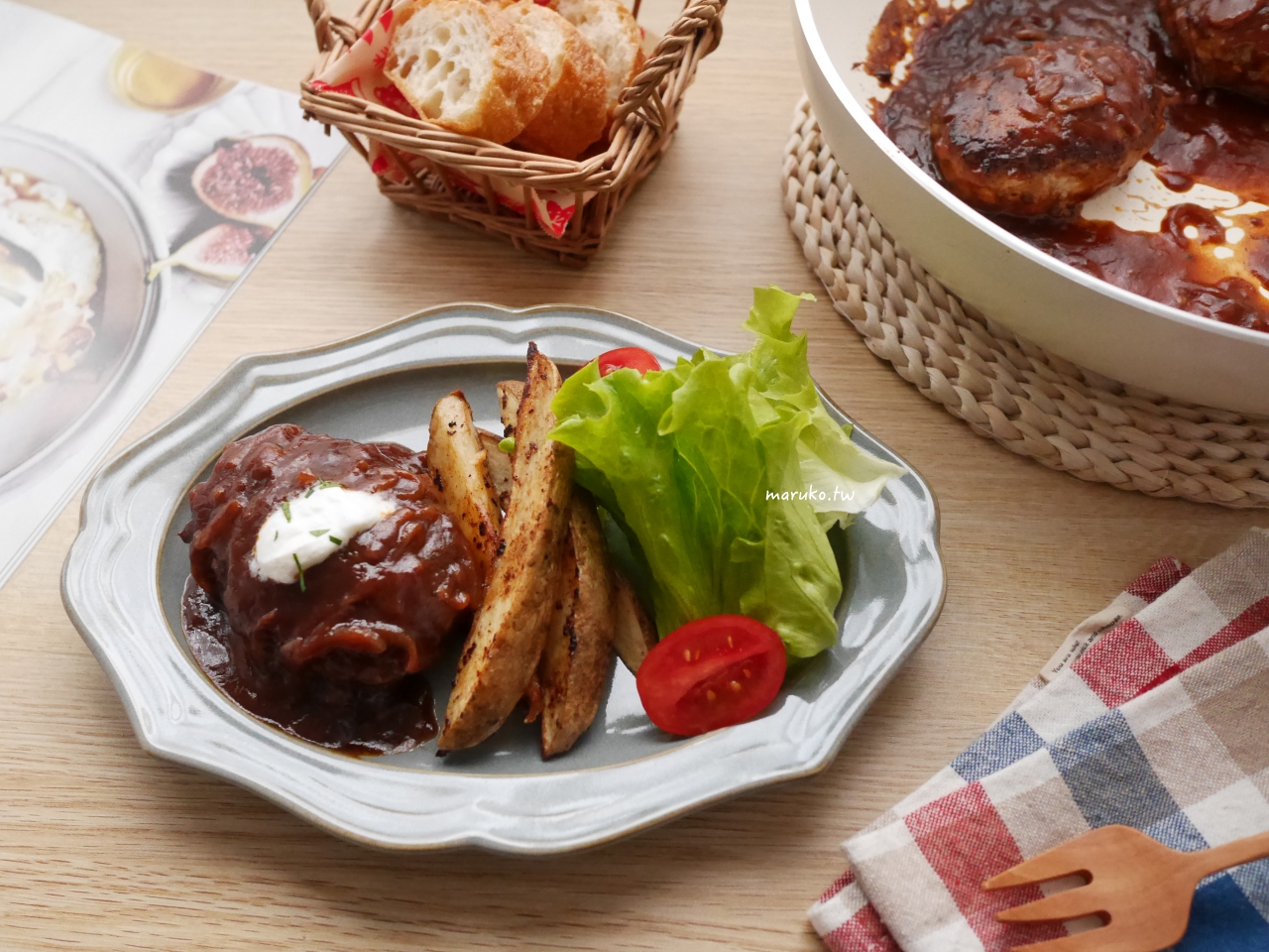 【食譜】日式紅酒漢堡排 日本洋食餐館的漢堡排醬汁做法 @Maruko與美食有個約會