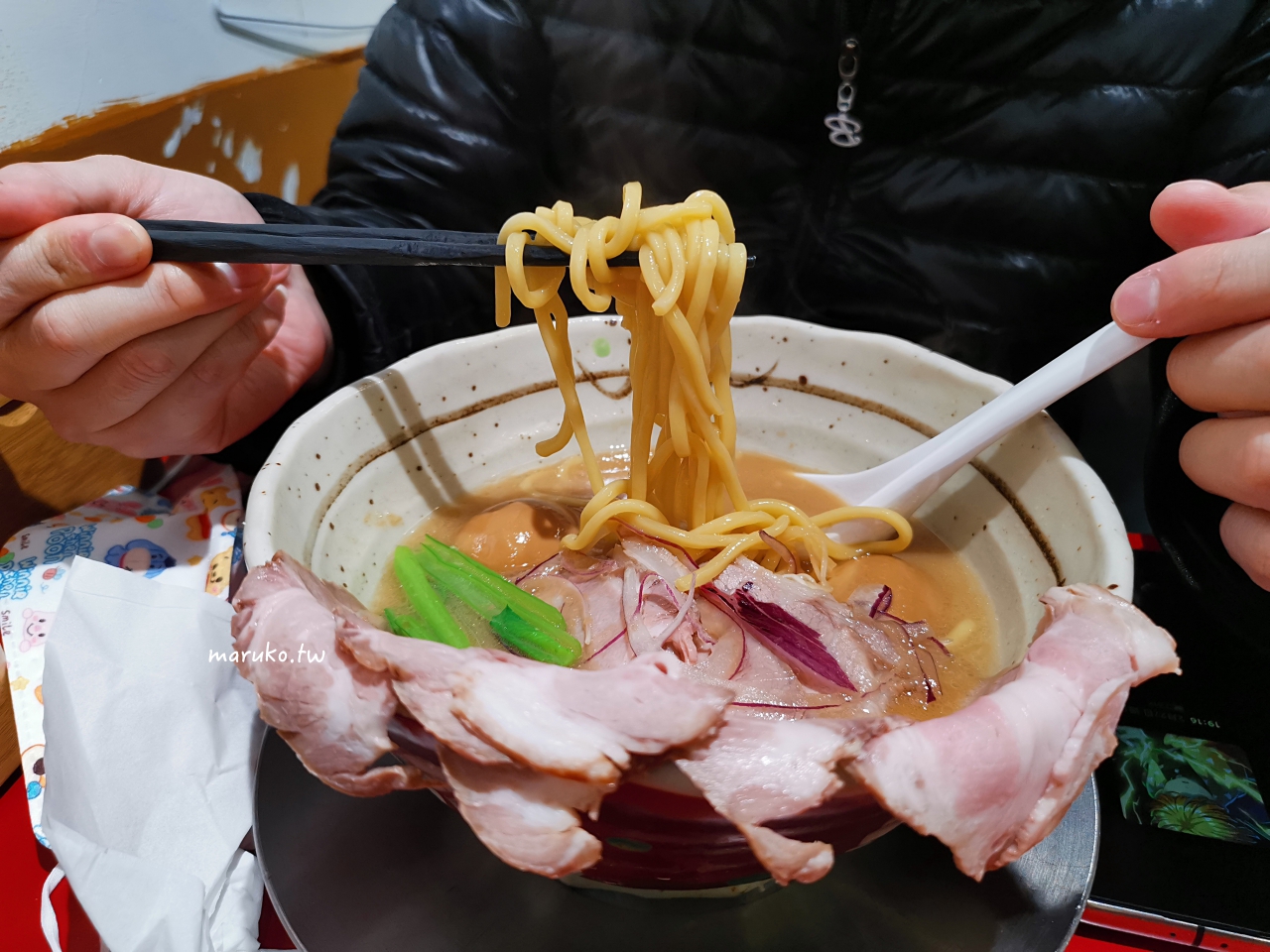 台北 京都柚子豚骨拉麵 日本京都空運來台的水尾產柚子 以豚骨湯為基底 有日本酒風味吟釀拉麵 @Maruko與美食有個約會