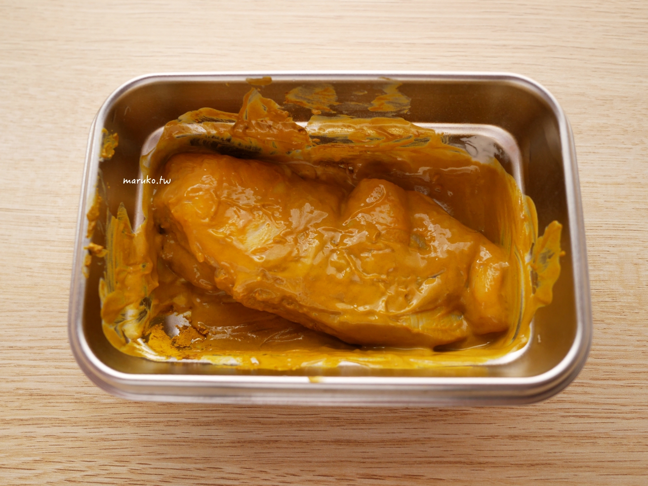 【食譜】咖哩優格雞胸肉沙拉 10分鐘簡單雞胸肉料理 氣炸鍋食譜 @Maruko與美食有個約會