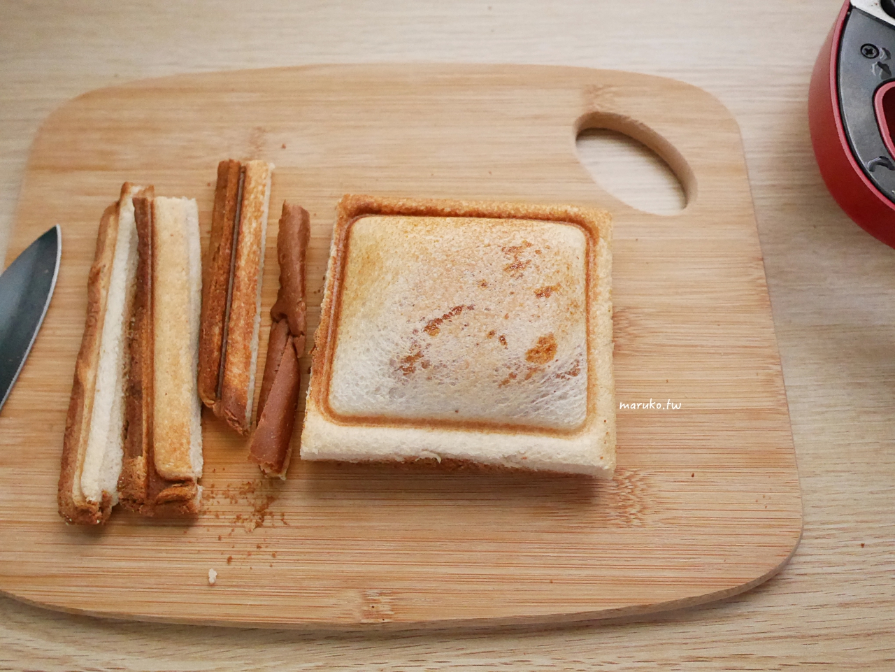 【食譜】熱布丁吐司 熱熱的吃，一次就成功的熱壓吐司烤盤 鬆餅機食譜 @Maruko與美食有個約會