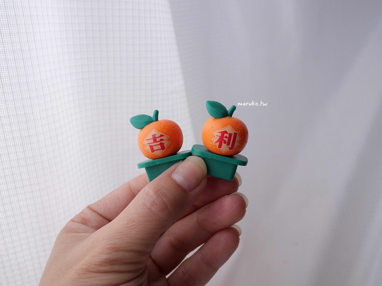 7-11 大吉大利柑橘風味拿鐵 史上最可愛大吉利造型杯塞！ @Maruko與美食有個約會