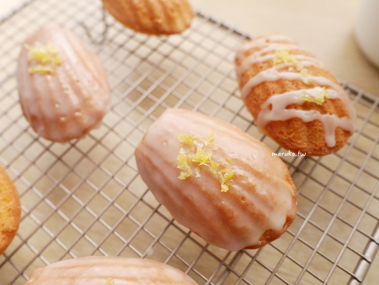 【食譜】檸檬糖霜瑪德蓮 用鬆餅粉做如蛋糕感的瑪德蓮 烤箱食譜 @Maruko與美食有個約會