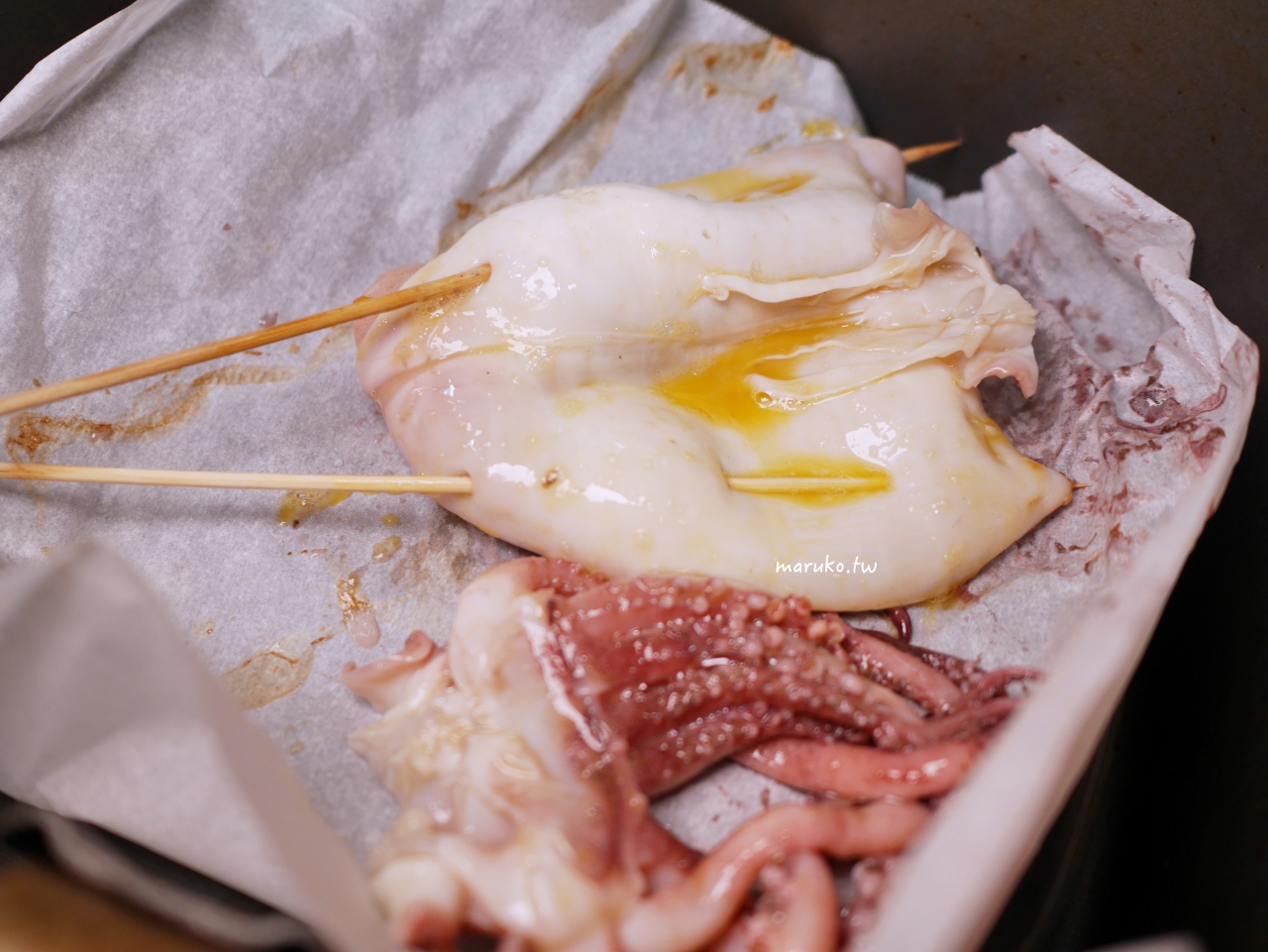 【食譜】蛋烤小卷 魷魚一夜干氣炸鍋食譜 海產店的招牌菜簡單就上手 @Maruko與美食有個約會