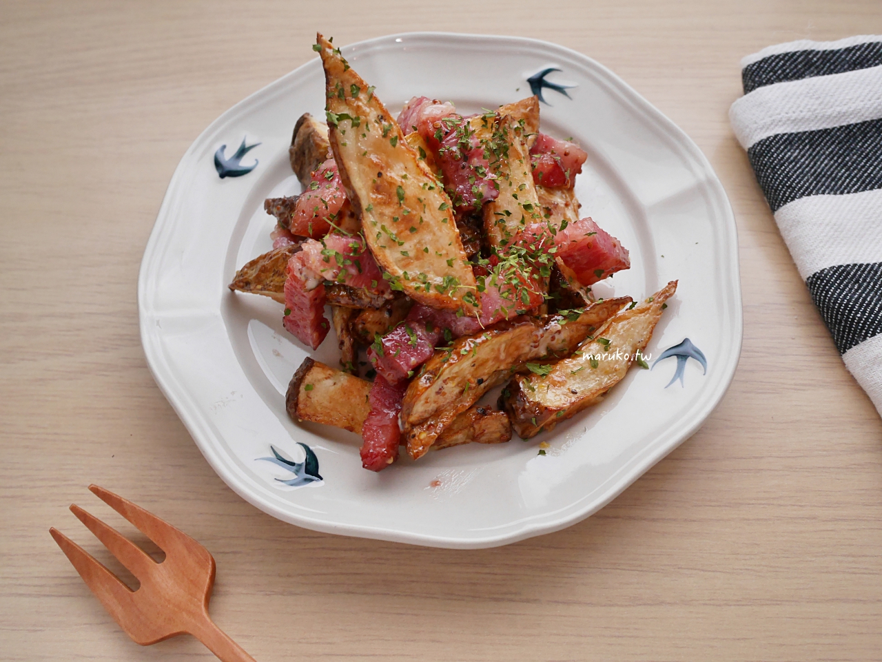 【食譜】芥末馬鈴薯培根 義式餐廳的熱前菜開胃菜這樣做 @Maruko與美食有個約會