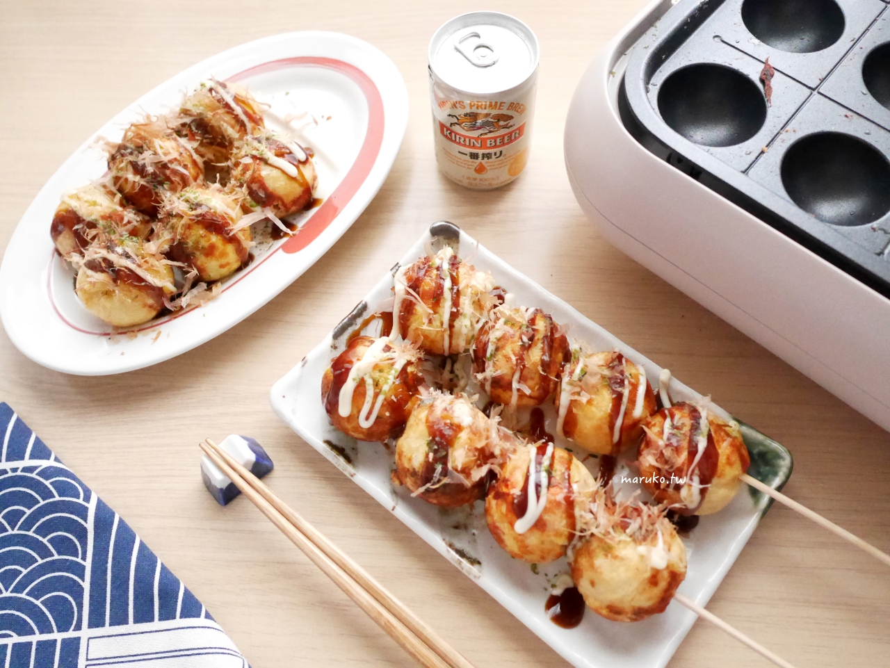 【食譜】蟹肉麻糬起司燒 章魚燒食材變化做法 日本麗克特電烤盤分享