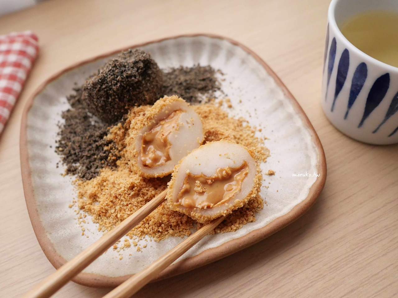 【食譜】燒麻糬 skippy 花生醬有餡料的燒麻糬一口咬就爆漿！ @Maruko與美食有個約會