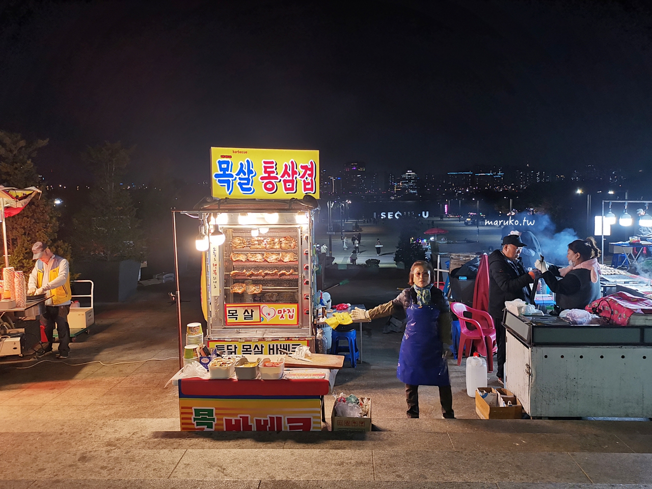 【首爾】汝矣島漢江公園 韓劇迷最熱愛的景點，自動煮泡麵機好好玩！ @Maruko與美食有個約會