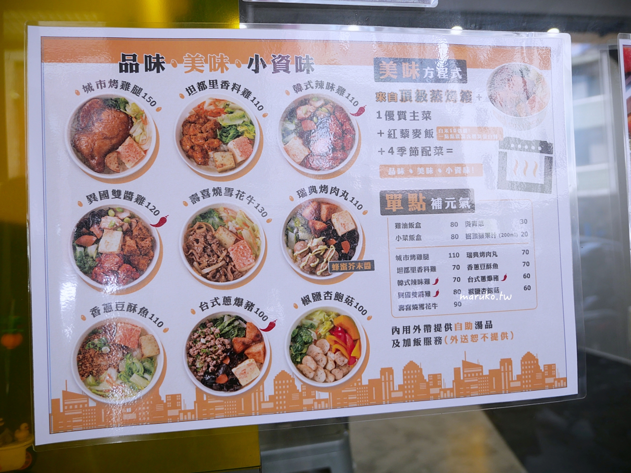 【台北】城市盒子 坦都里香料雞、壽喜燒雪花牛異國便當，健康蒸烤不油炸，內用白飯、雞湯吃到飽！ @Maruko與美食有個約會