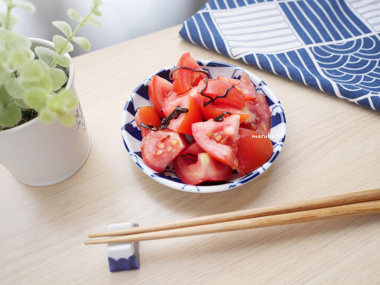【食譜】和風涼拌蕃茄 五分鐘上菜，三樣食材簡單做免開火的日式涼拌菜！ @Maruko與美食有個約會