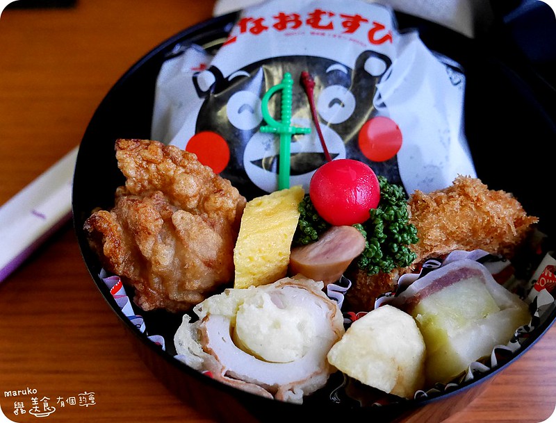 【熊本美食】KUMAMON熊本熊圓型便當｜熊本車站限定熊本熊造型便當 @Maruko與美食有個約會