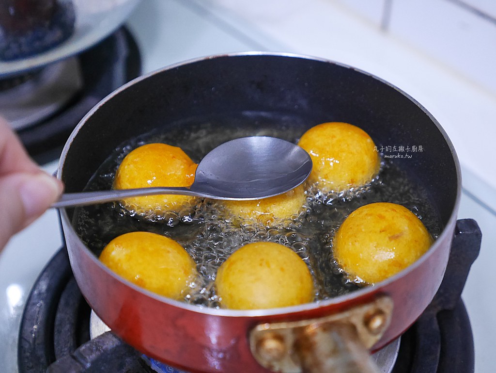【食譜】地瓜球 免油炸乾爽不油膩 氣炸鍋做法分享 @Maruko與美食有個約會