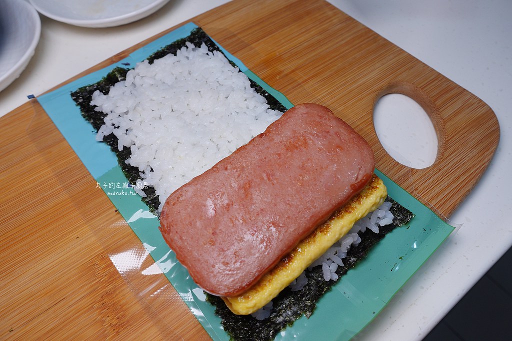 【食譜】日式飯糰三明治｜簡易沖繩豬肉蛋飯糰做法 @Maruko與美食有個約會