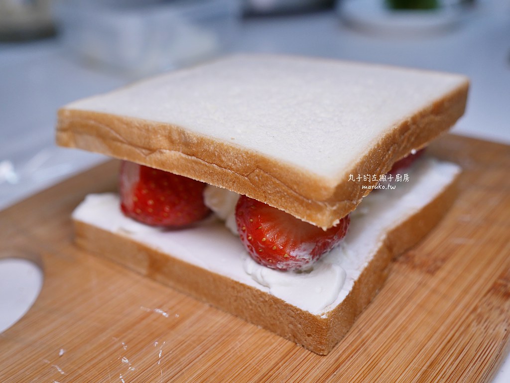 【食譜】草莓三明治｜日式鮮奶油草莓三明治做法 @Maruko與美食有個約會