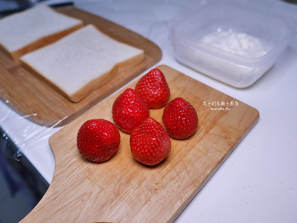 【食譜】草莓三明治｜日式鮮奶油草莓三明治做法 @Maruko與美食有個約會